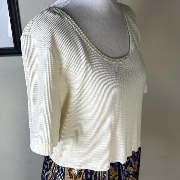 Vintage Studio Ease Maxi Dress Thermal Waffle Knit Top Boho Art Cottage NWT Sz16 - Picture 3 of 15